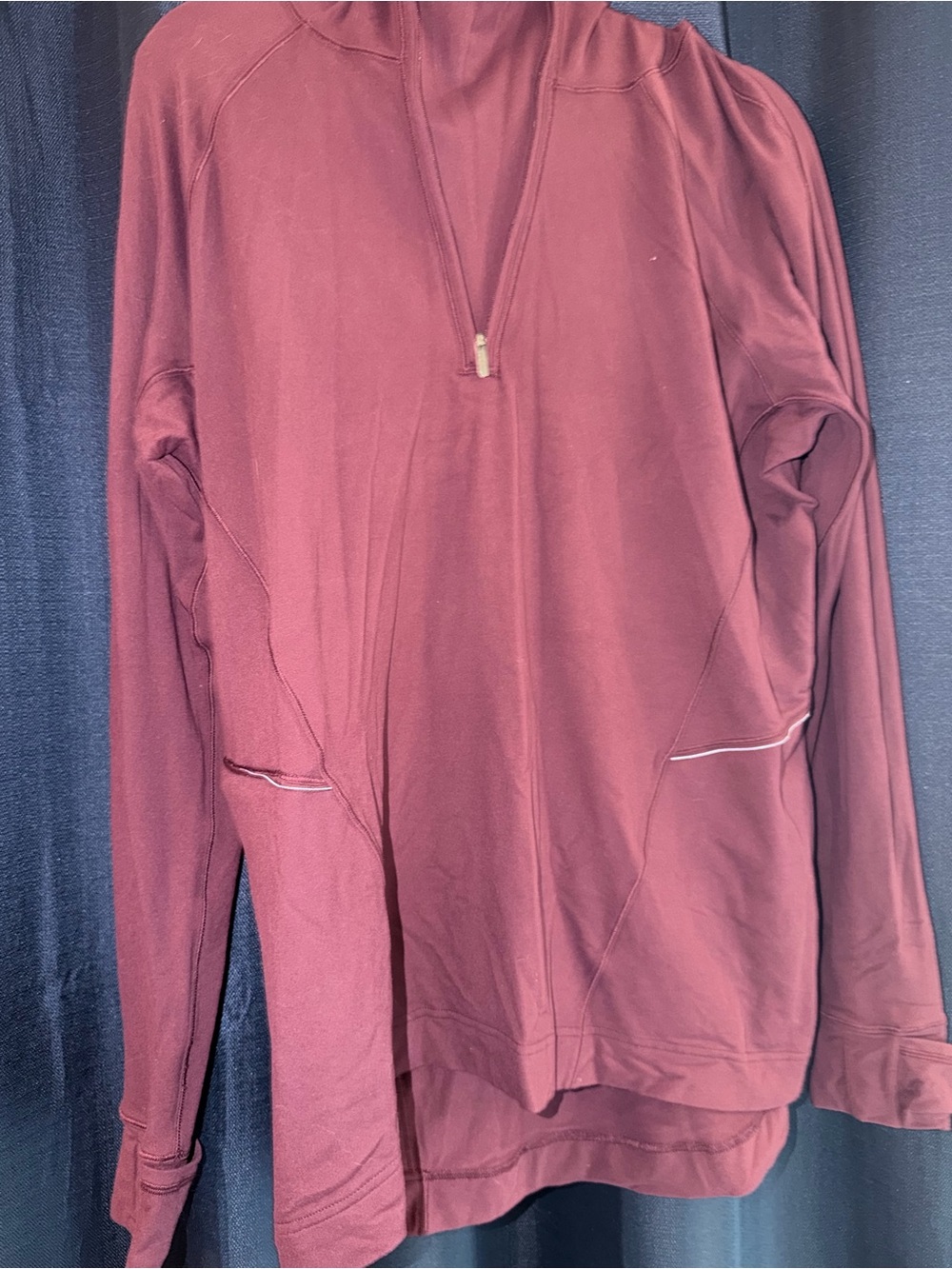lululemon athletica Burgundy Quarter-Zip Pullover